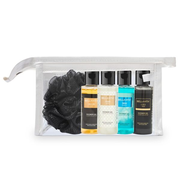 Bella Vita Luxury Men Trial Mini Kit Skai Aquatic, OUD White, KLUB & CEO Man Body Wash Refreshing Shower Gel for Smoother Skin with Aloe Vera 55ml Each - Image 7