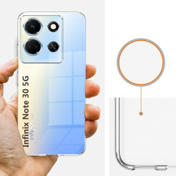 Inktree Back Cover for Infinix Note 30 5G Back Cover | Slim Soft Back Case for Infinix Note 30 5G (Transparent) - Image 4