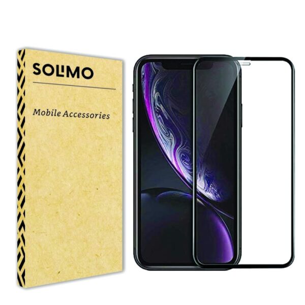 Amazon Brand - Solimo Tempered Glass Screen Protector Compatible for iPhone 11 / iPhone XR (Black) Edge to Edge Coverage with Easy Installation kit - Image 2
