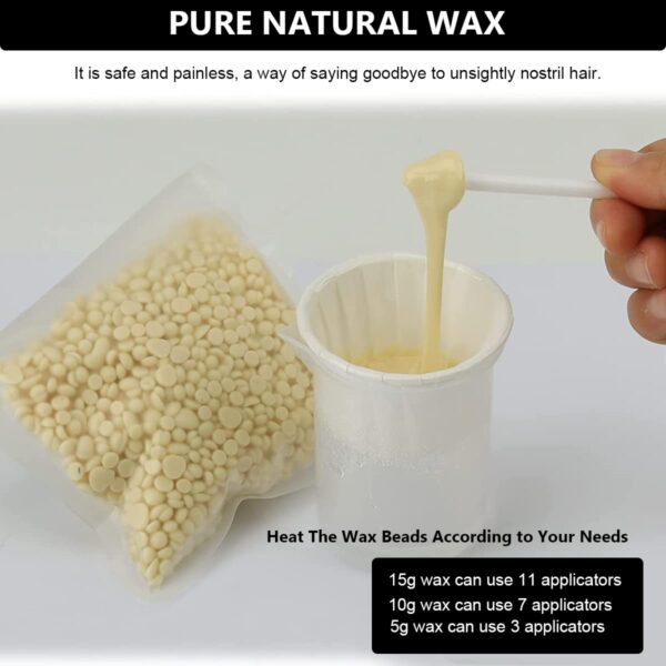 HANNEA Nose Wax Kit for Men & Women, Nose Hair Waxing Kit with 100g Nose Hair Wax Beads, Waxing Kit for Quick & Easy Nose Hair Removal - Image 4