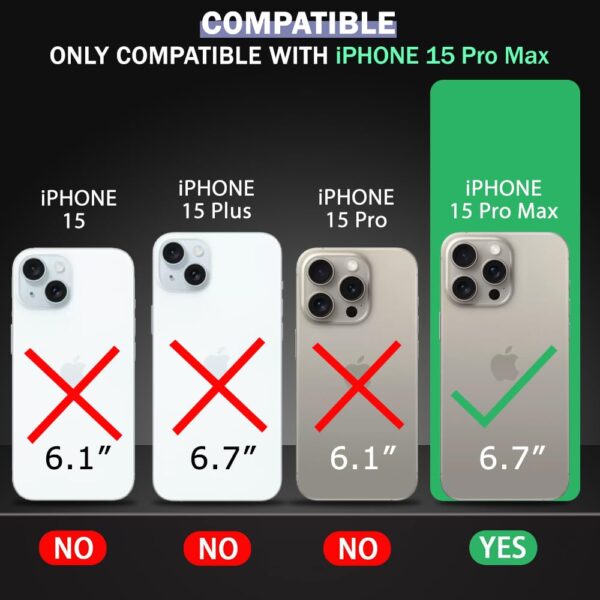 TheGiftKart Hybrid Ultimate Slim Back Case Cover for iPhone 15 Pro Max | Camera & Screen Protection | Frosted Matte Translucent Hard Back Case Cover for iPhone 15 Pro Max (PC & TPU, Black Bumper) - Image 3