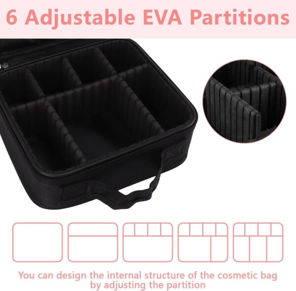 JIALTO JIALTO Makeup Organizer - Versatile Makeup Box and Makeup Bag for Efficient and Stylish Storage, (Black) - Image 4
