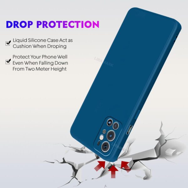 LIRAMARK Silicone Soft Back Cover Case for OnePlus 9 Pro 5G / 1+9 Pro 5G (Silicone Blue) - Image 6