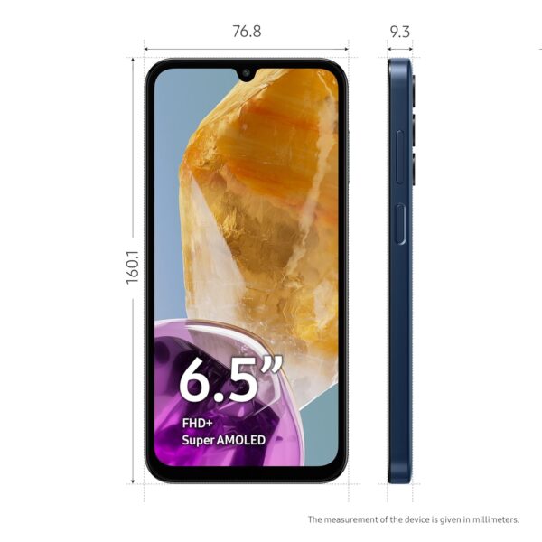 Samsung Galaxy M15 5G (Blue Topaz,4GB RAM,128GB Storage)| 50MP Triple Cam| 6000mAh Battery| MediaTek Dimensity 6100+| 4 Gen. OS Upgrade & 5 Year Security Update| Super AMOLED Display| Without Charger - Image 3