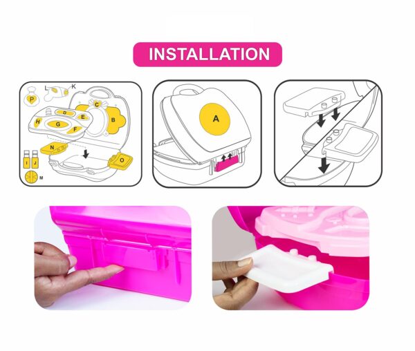 Kingdom Of Play Fashion Pretend Play Makeup Suitcase Beauty Kit and Cosmetic Toy Set for Kids Multicolor 6Y+ - Image 4