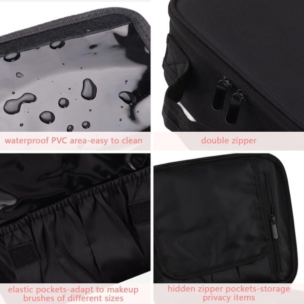 JIALTO JIALTO Makeup Organizer - Versatile Makeup Box and Makeup Bag for Efficient and Stylish Storage, (Black) - Image 5