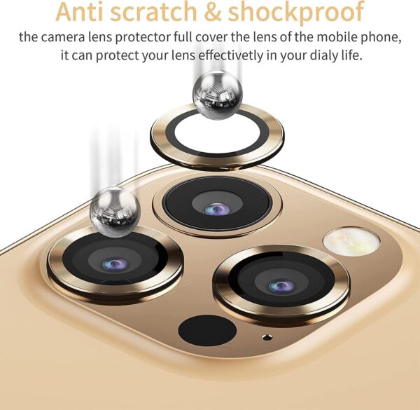 Amazon Brand - Solimo Camera Glass Lens Protector Ring For Apple iphone 15 Pro Case Friendly with Edge to Edge Coverage and Easy Installation (Natural Titanium) - Image 7