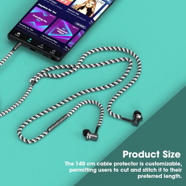 Sounce Spiral Cable Protector, Chargers Cable Protector Data Cable Protective Sleeve, Headphone Saver, Charger Protective Cover for Phone USB Prevent Pets from Biting The Cable (Set of 2) - Image 7