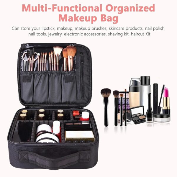 JIALTO JIALTO Makeup Organizer - Versatile Makeup Box and Makeup Bag for Efficient and Stylish Storage, (Black) - Image 3