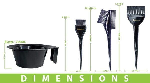 Omidazzle Midazzle Professional Use Hair Coloring Dyeing Kit Brush with Bowl (Black) - Image 6