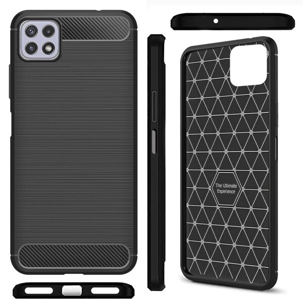 Zapcase Back Cover Case for Samsung A22 5G / Samsung F42 5G | Compatible for Samsung A22 5G / Samsung F42 5G Back Cover Case | 360 Degree Protection | Soft and Flexible (TPU | Matte Black) - Image 4
