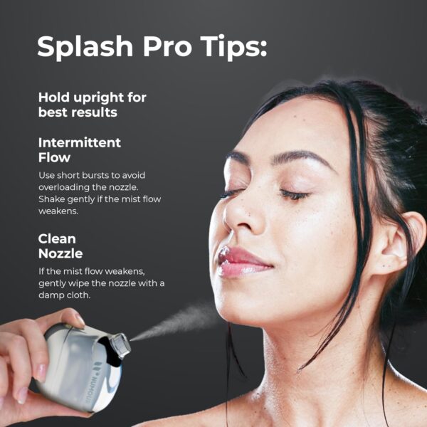 Numour Splash: Facial Hydration Refresher&Makeup Perfecter|Oxygen Infused Nano Mist Sprayer|Deep Hydration&Radiant Finish|Compatible With Water&Water Based Toners,Serums,& Makeup Setting Sprays - Image 6