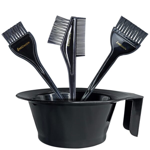 Omidazzle Midazzle Professional Use Hair Coloring Dyeing Kit Brush with Bowl (Black) - Image 2