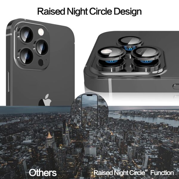 Amazon Brand - Solimo Camera Glass Lens Protector Ring For Apple iphone 15 Pro Case Friendly with Edge to Edge Coverage and Easy Installation (Natural Titanium) - Image 10