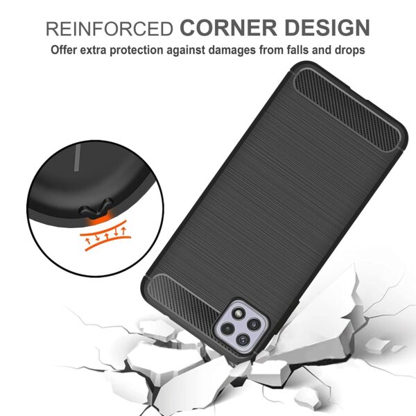 Zapcase Back Cover Case for Samsung A22 5G / Samsung F42 5G | Compatible for Samsung A22 5G / Samsung F42 5G Back Cover Case | 360 Degree Protection | Soft and Flexible (TPU | Matte Black) - Image 6
