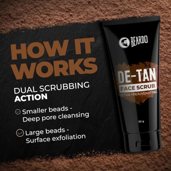 Beardo Ban the Tan Kit | Grooming kit for men | Detan Facewash | Detan Bodywash | Detan Face Scrub | Whisky smoke perfume body spray for men | Gift Hamper for Men | Valentines day gift for husband | Gift for boyfriend | Gift for Men - Image 4