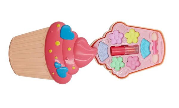 Natchcart Pretend Makeup for Girls Kids Children, Safe & Non-Toxic Play Beauty Toy Set Salon Toy Kit Cosmetics Kits with Foldable Icecream Cup Girls Toys for Age 3 4 5 6 Years Old (Cup Icecream) - Image 3