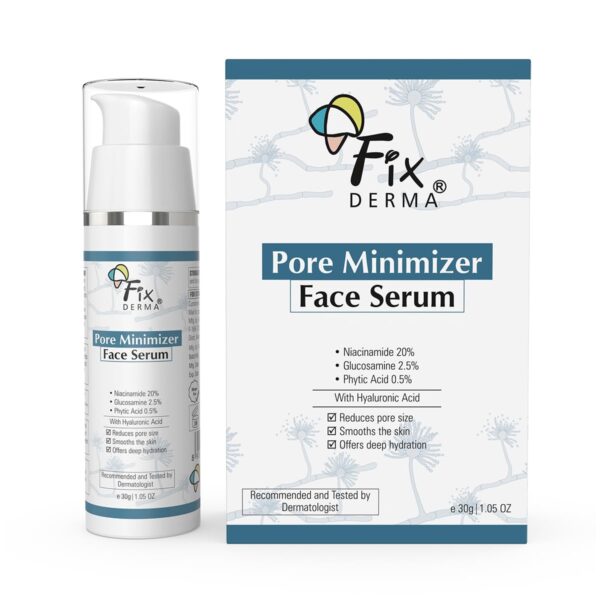 Fixderma 20% Niacinamide Serum for Face for Pore Minimizer with 2.5% Glucosamine & Hyaluronic Acid Serum | Open Pores Serum | Hydrating Serum | Face Serum for Men & Women - 30g - Image 2