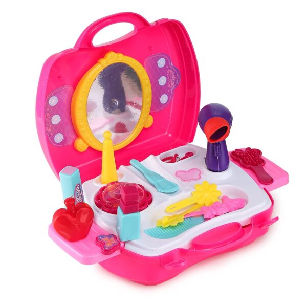 Webby Pretend Play Beauty Salon Fashion Play Makeup kit and Cosmetic Toy Set for 3+ Year Kids, Girls Toy - Image 5