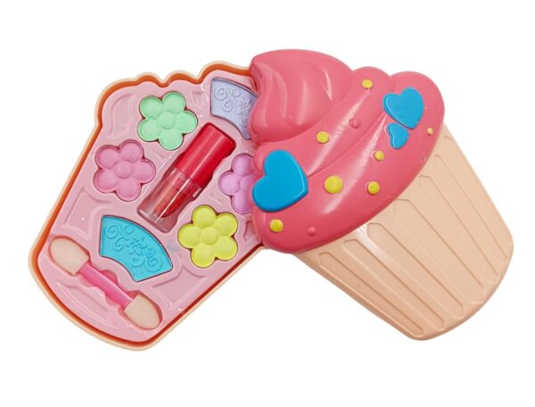 Natchcart Pretend Makeup for Girls Kids Children, Safe & Non-Toxic Play Beauty Toy Set Salon Toy Kit Cosmetics Kits with Foldable Icecream Cup Girls Toys for Age 3 4 5 6 Years Old (Cup Icecream) - Image 5