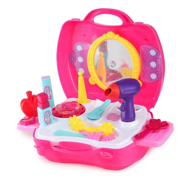 Webby Pretend Play Beauty Salon Fashion Play Makeup kit and Cosmetic Toy Set for 3+ Year Kids, Girls Toy - Image 2