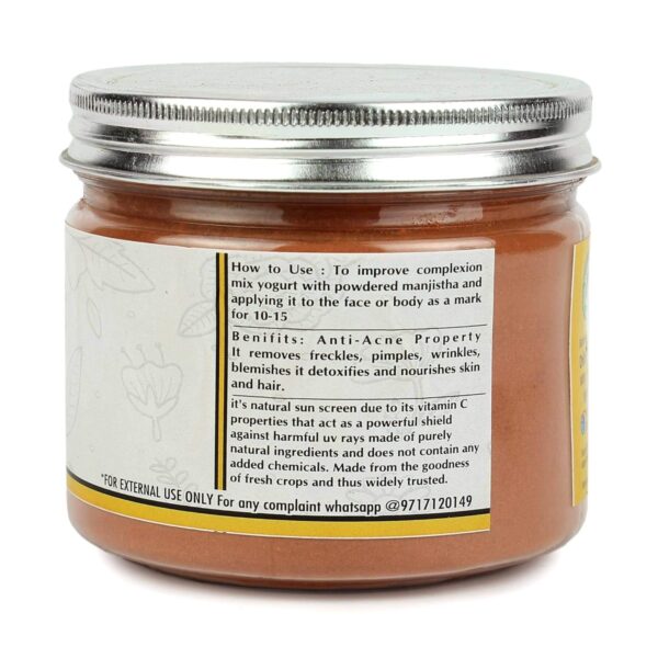 Online Quality Store Organic Manjistha Powder, 100g |Rubia Cordifolia |100% Pure & Natural Manjistha Powder Manjistha Powder for face, Hair Care & Skin Care - Image 6